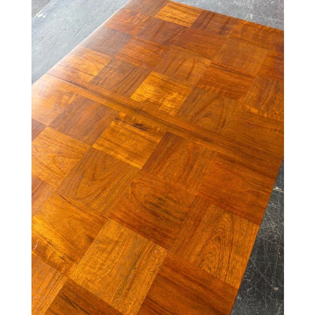 Wood Mid Century Lane Staccato Brutalist Dining Table For Sale - Image 7 of 12