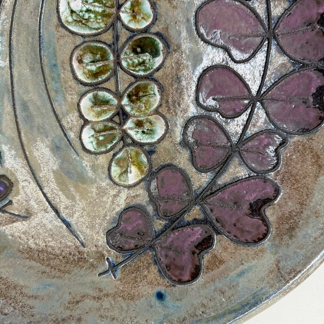 German Rusha Handarbeit Ceramic Wall Plate, 1970s For Sale - Image 3 of 15