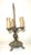 Art Deco Antique Ornate Art Deco Gold Toned Cast Iron Electric Candelabra Table Lamp For Sale - Image 3 of 9
