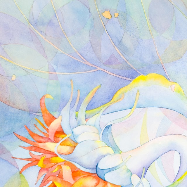 Modern Danish Pastel Sunflowers - Tomoko Parry, C. 1990s For Sale - Image 3 of 10
