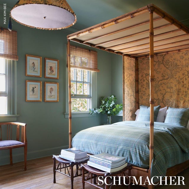 2020s Schumacher Campbell Plaid Fabric In Forest For Sale - Image 5 of 6