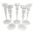 1970s Rogaska Richmond Signed Crystal Candlesticks Set of 5 Crystal Candlesticks For Sale