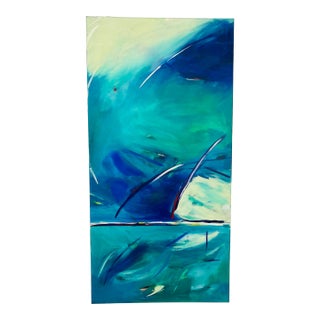 Large Abstract Oil on Canvas For Sale