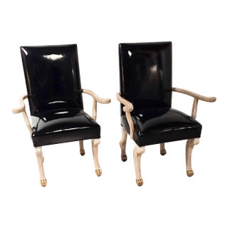 Pair of Bespoke John Dickinson Etruscan Armchairs, Circa 1980. Five Pairs Available For Sale