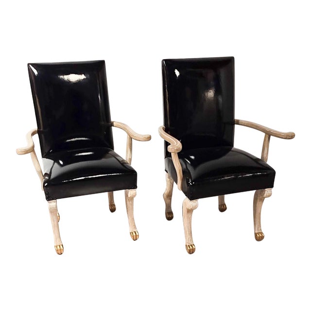 Pair of Bespoke John Dickinson Etruscan Armchairs, Circa 1980. Five Pairs Available For Sale