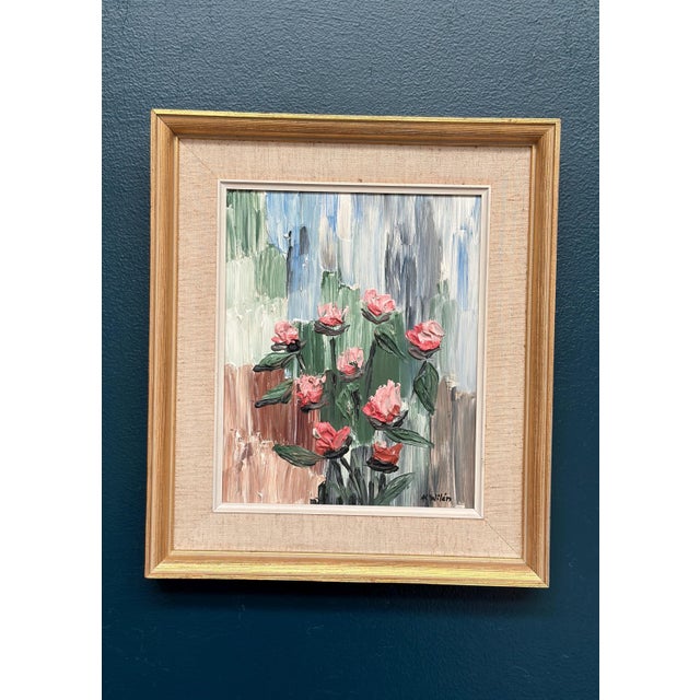 A. Wilén, Floral Impasto, 1960s, Oil on Panel, Framed For Sale - Image 17 of 17