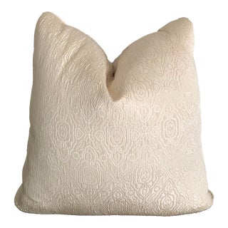 Silk Damask Pillow With Down Feather Insert For Sale
