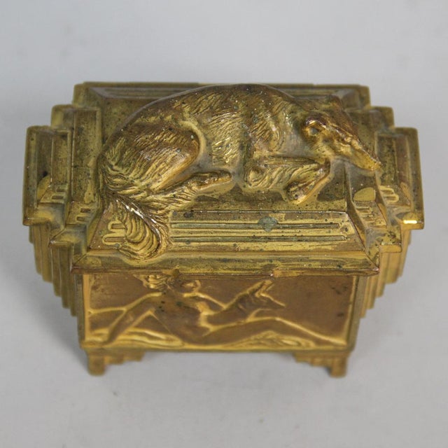 Art Deco Bronze Box, France, 1930s For Sale - Image 9 of 12