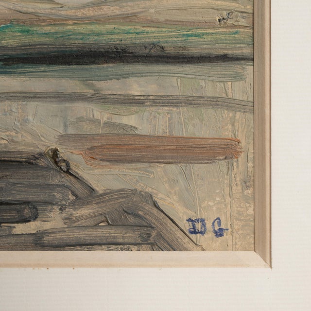 1960s France Impressionist Brown Canvas Painting For Sale - Image 11 of 16