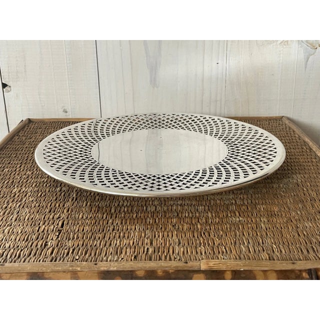 American Mid Century Reed and Barton Silver Tray For Sale - Image 3 of 11