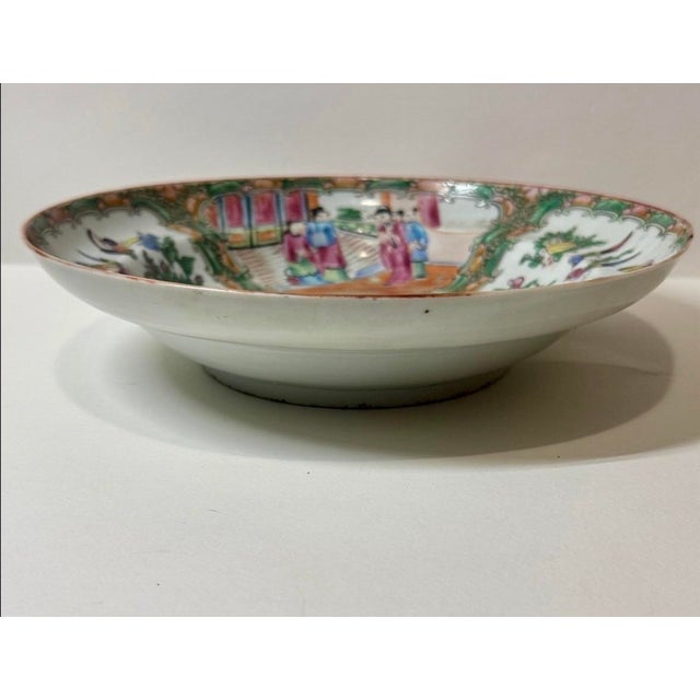 Antique 19th C. Chinese Famille Rose Medallion Porcelain Basin –Heavy Enamel 10" For Sale - Image 6 of 6