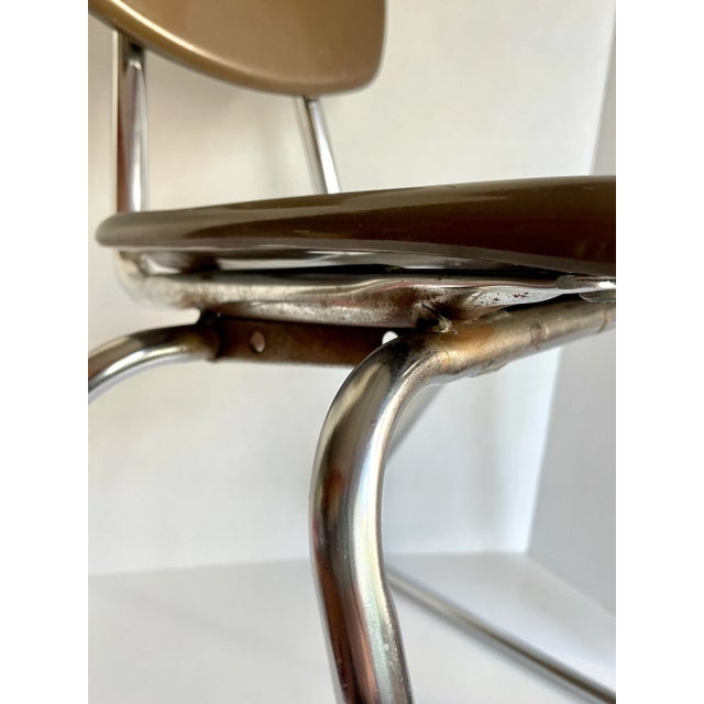 Mid 20th Century Pair of Mid-Century Kids Virco Chrome School Chairs For Sale - Image 5 of 13