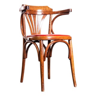 Red Upholstered Fan Back Dining Chairs, 1970s, Set of 8 For Sale