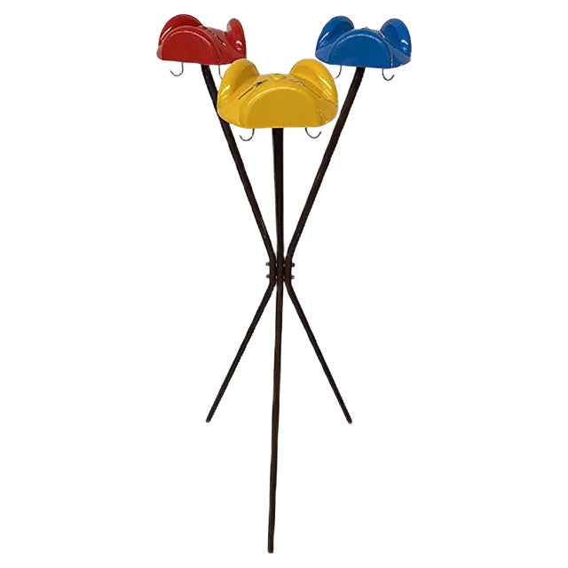 Italian Multi-Colored Tricorno Coat Stand by Enzo Mari for Danese, 1970s For Sale