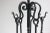Spanish Gothic Revival Fireplace Tool Set in Hand-Forged Wrought Iron with Dragon Head, 1920, Set of 6 For Sale - Image 11 of 13