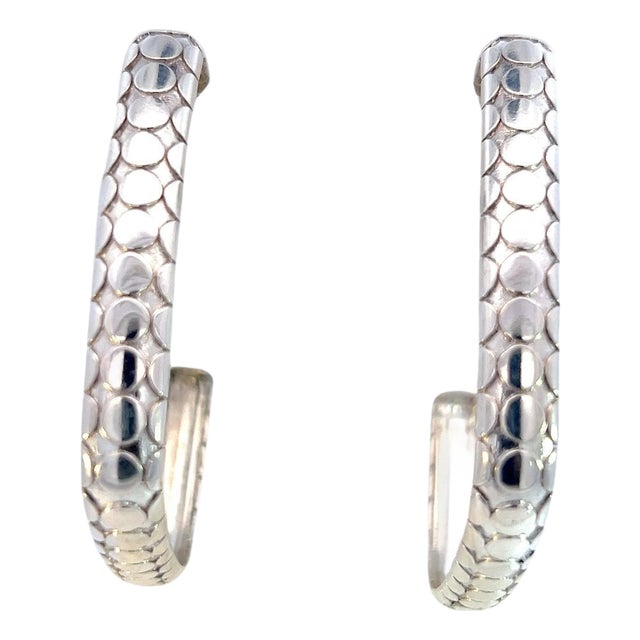1990s Pair of John Hardy Estate Dot Earrings Sterling Silver For Sale