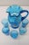 Victorian Blue Glass Pitcher W/ 5 Tumblers For Sale - Image 10 of 10