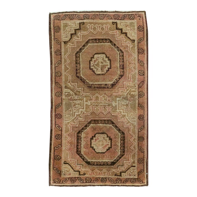 Galerie Shabab Collection Early 20th Century East Turkestan Khotan Throw Rug For Sale