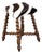 Turn of the Century Barley Twist English Stool with Zebra Hide Upholstery For Sale