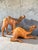 Mid-Century Modern Leather Camel Set, 1940, Set of 2 For Sale - Image 4 of 5