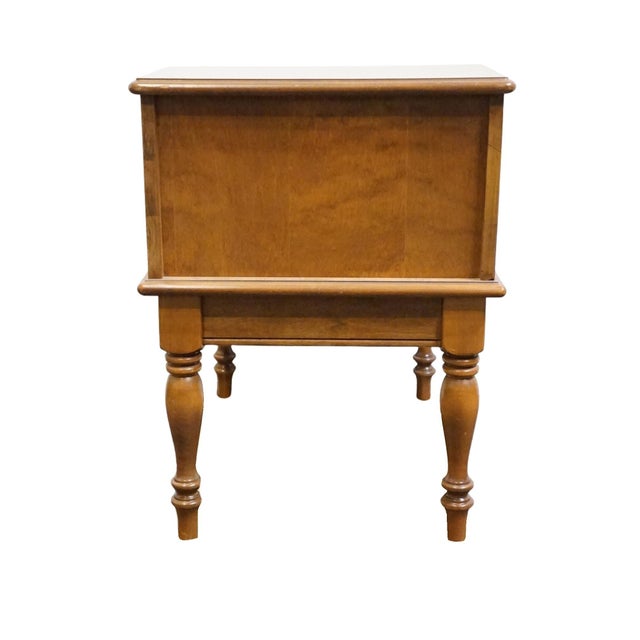 Ethan Allen Heirloom Nutmeg Maple Colonial Early American 19" Accent Step End Table 10-8442 For Sale - Image 9 of 12