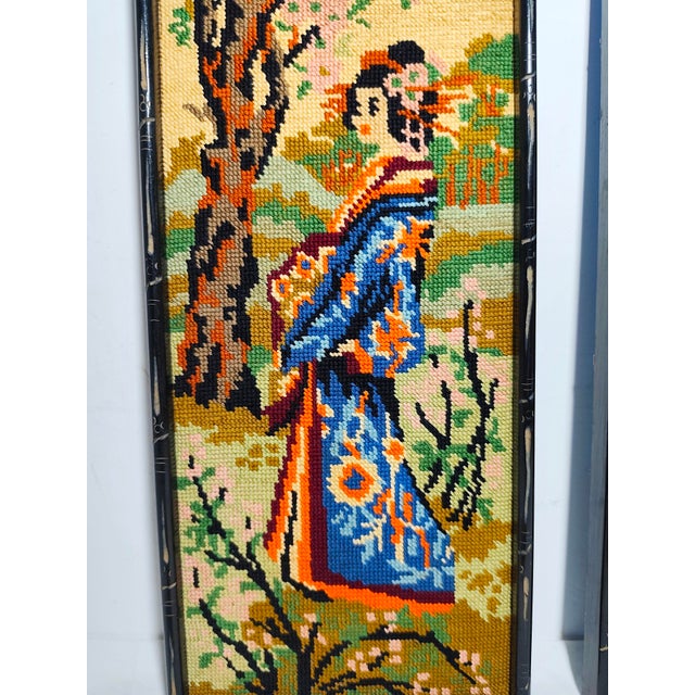 Spanish Hand-Embroidered Pictures, 1970s, Set of 2 For Sale - Image 3 of 10