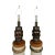 Heavy Wood and Steel Vintage Barrel Table Lamps - a Pair For Sale