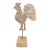 Antique Rooster Weathervane on Wooden Stand For Sale