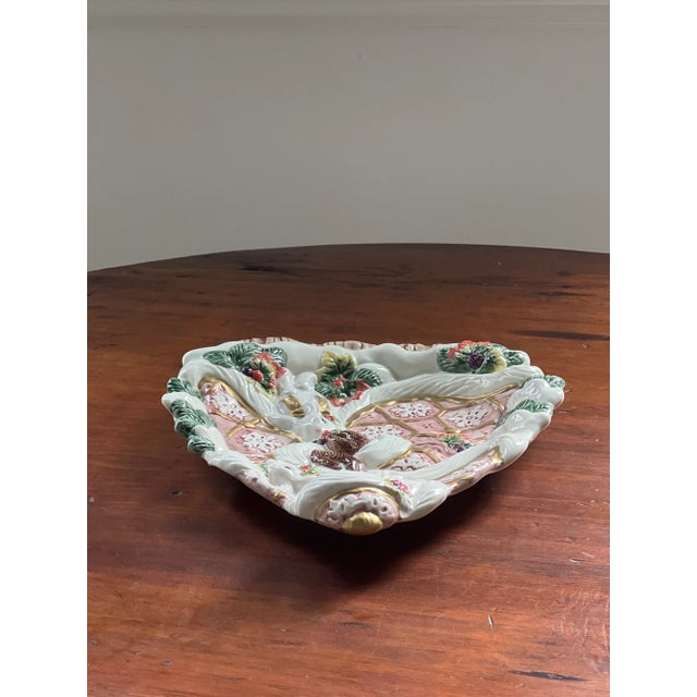 1990s Fitz and Floyd Vintage Snowy Woods Canape Plate For Sale - Image 5 of 8