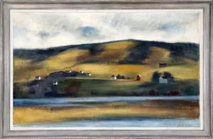 Joseph Barber, Margaree Valley, Nova Scotia, Oil on Masonite, Signed l.r.