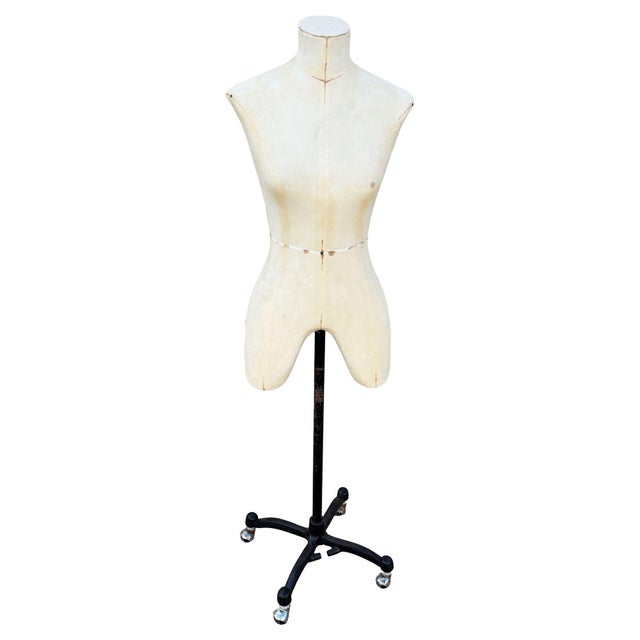 An exceptional female dress form, beautifully preserving the classic contours and utilitarian elegance of mid-century...