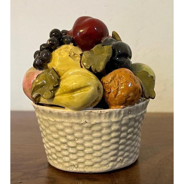 Antique Early 19th Century English Staffordshire Creamware Pearlware Basket of Fruit For Sale - Image 12 of 12
