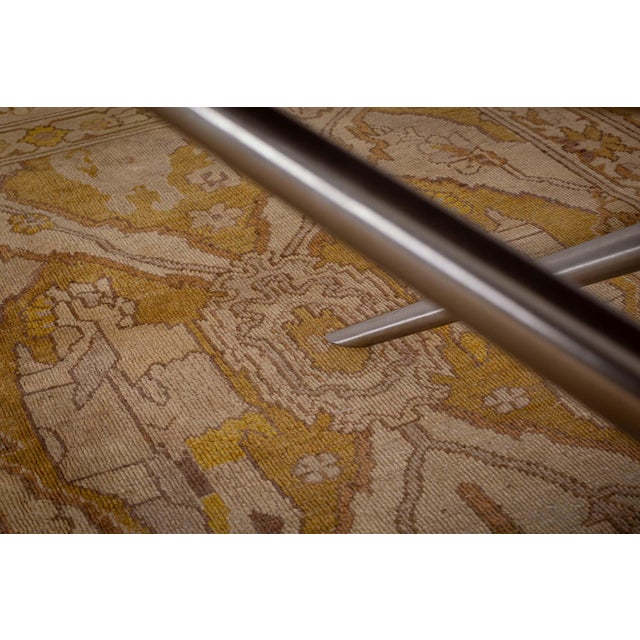1920s Indian Amritsar Beige, Brown and Gold Rug For Sale - Image 4 of 5