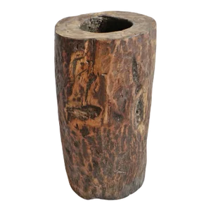 Antique India Wood Butter Pot