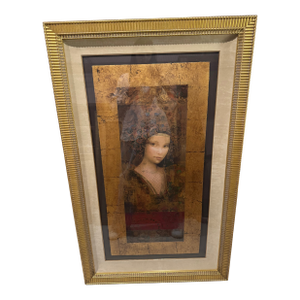 Late 20th Century Csaba Markus “Lucia” Limited Edition Signed Serigraph Ap 6/46 – Gilt Frame, Float Mounted [Cb]