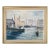Original Mid Century Harbor Scene Oil Painting in Original Gilt Wood Frame For Sale