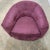 Wood Preview Furniture Postmodern Burgundy Wide Whale Swivel Chair For Sale - Image 7 of 12