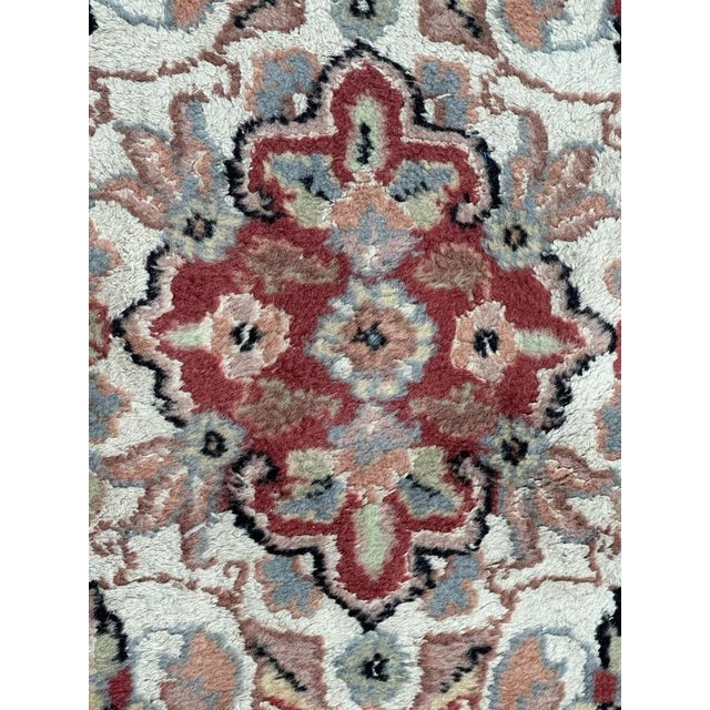 Black Small Vintage Silk and Wool Pakistani Rug from Bobyrugs, 1980s For Sale - Image 8 of 14