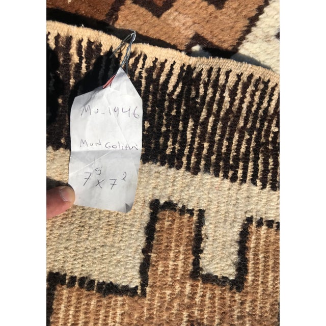 An Awesome Primitive,decorative, Vintage Design Magnolia Rug For Sale - Image 12 of 13