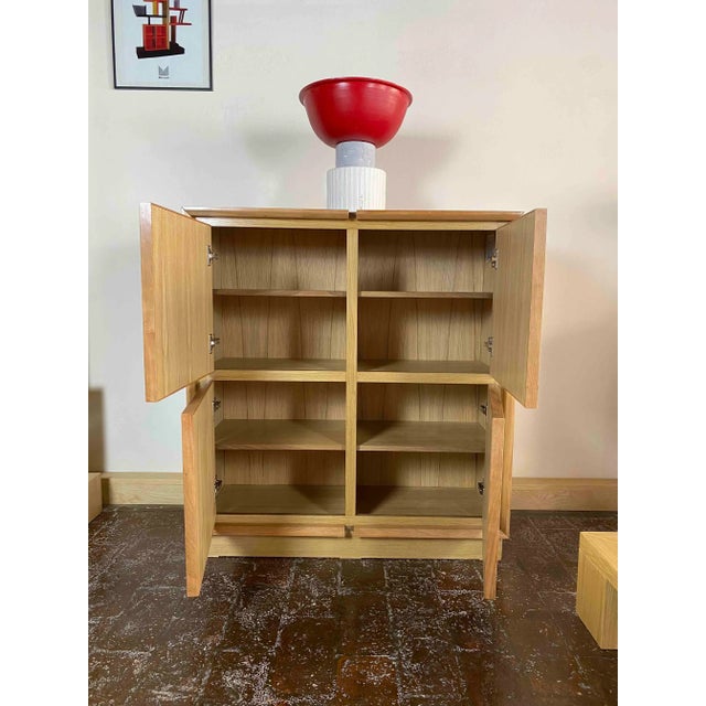 Wood Square Sideboard by Mascia Meccani For Sale - Image 7 of 13