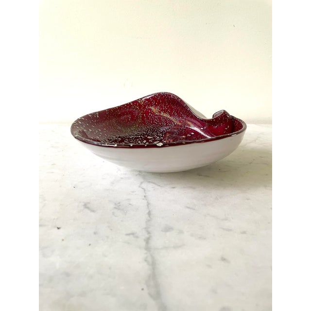 Mid-Century Modern Vintage Frattelli Toso Murano Glass Bowl For Sale - Image 3 of 9