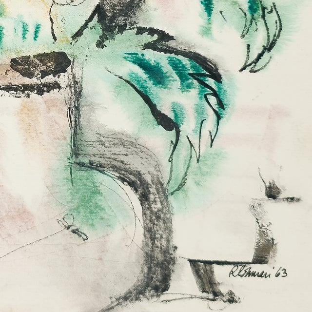 Vase and Flowers - Robert Lohman, C. 1963 For Sale In San Diego - Image 6 of 8