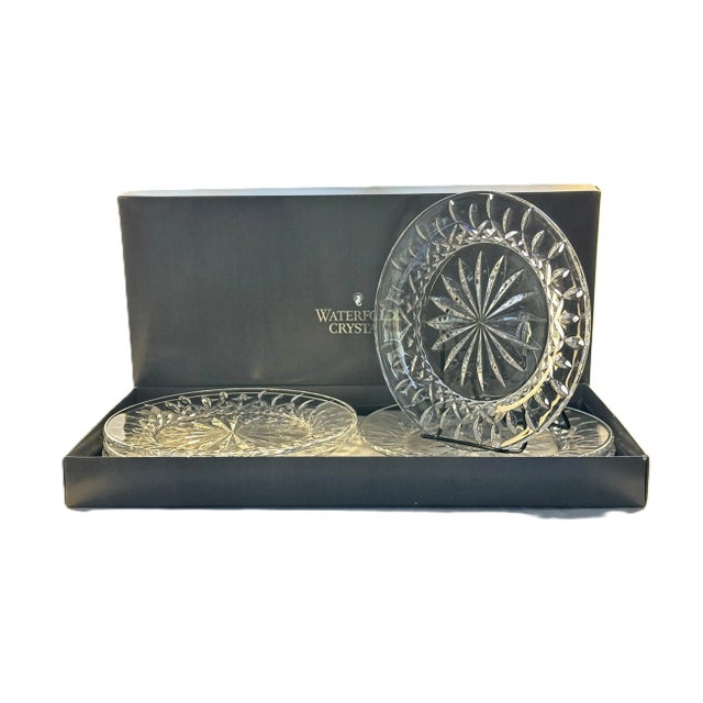 Beautiful set of six Waterford Crystal Lismore Accent salad plates, measuring 7-7/8" in diameter. This elegant pattern...