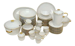 Porcelain Tableware Set, 1950s, Set of 69