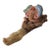 Vintage Hand Painted Mexican Folk Art Clay Pipe Snake For Sale