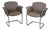 Pair of MCM Brass Arm Chairs For Sale