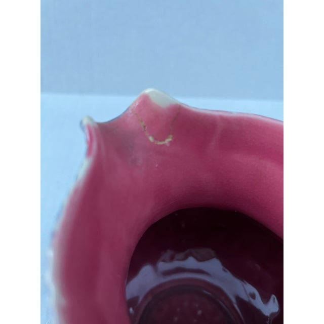 Ceramic Small Antique Majolica Fish Pitcher For Sale - Image 7 of 9