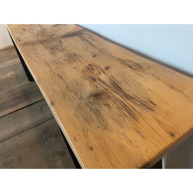 Antique Fir Bench, 1890s For Sale - Image 10 of 12