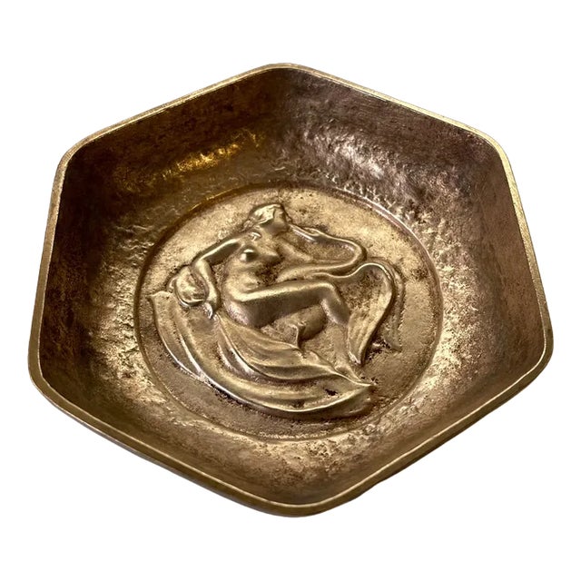 Leda and the Swan Art Dish in Bronze by Svend Lindhart, 1965 For Sale