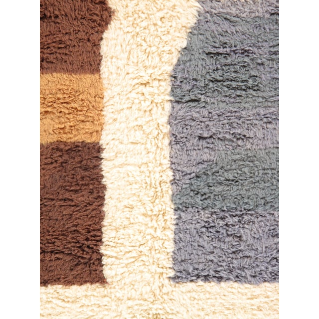 Vintage Moroccan Rug by Berber Tribes of Morocco, Cream Color, Red, Blue, Gray For Sale In New York - Image 6 of 11